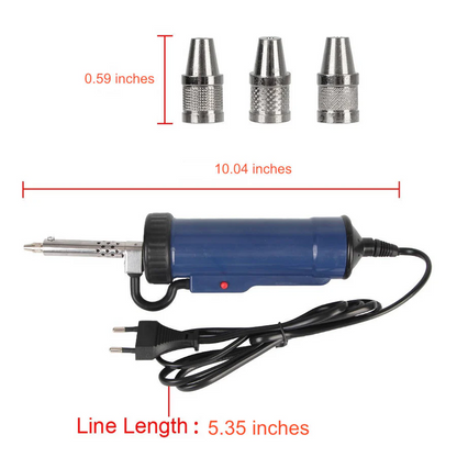 Desoldering Machine, Tin Sucker, Automatic Electric Solder with 3 Suction Nozzles