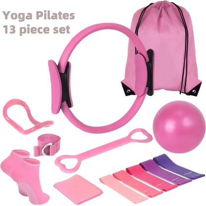 Pilates Ball and Resistance Band Set