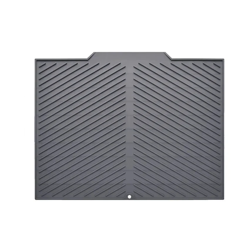 Silicone Dish Drying Mat with Drain Design