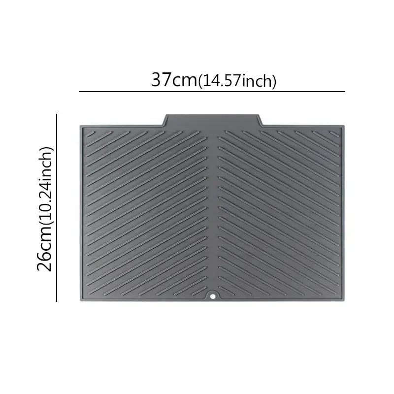 Silicone Dish Drying Mat with Drain Design