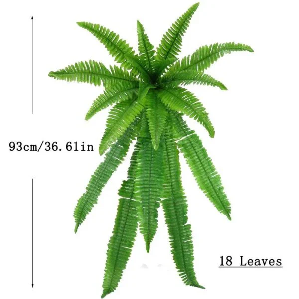 Artificial Boston Fern with UV Resistant Leaves for Indoor and Outdoor Decor