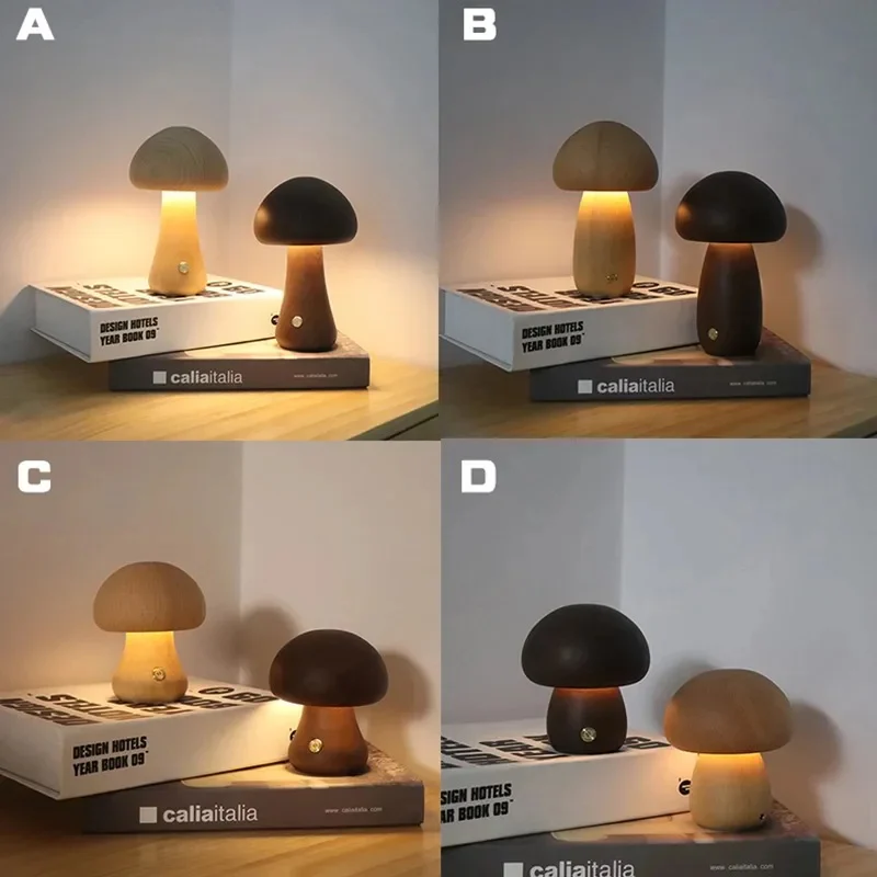 Mushroom Night Light Bedside Lamp