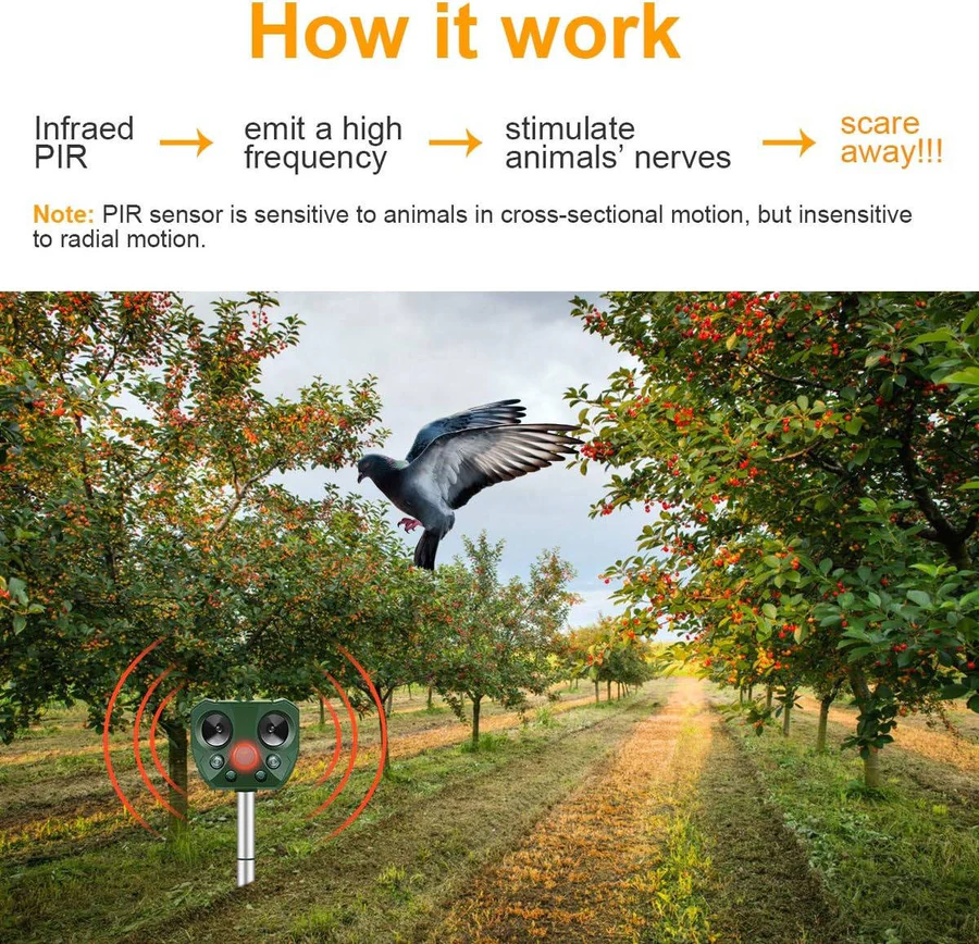 Pigeon, Bird Scarer Ultrasonic and Pest Defender