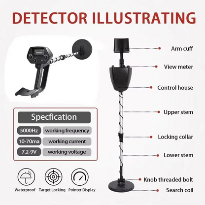 Underground Metal Detector with Search Coil
