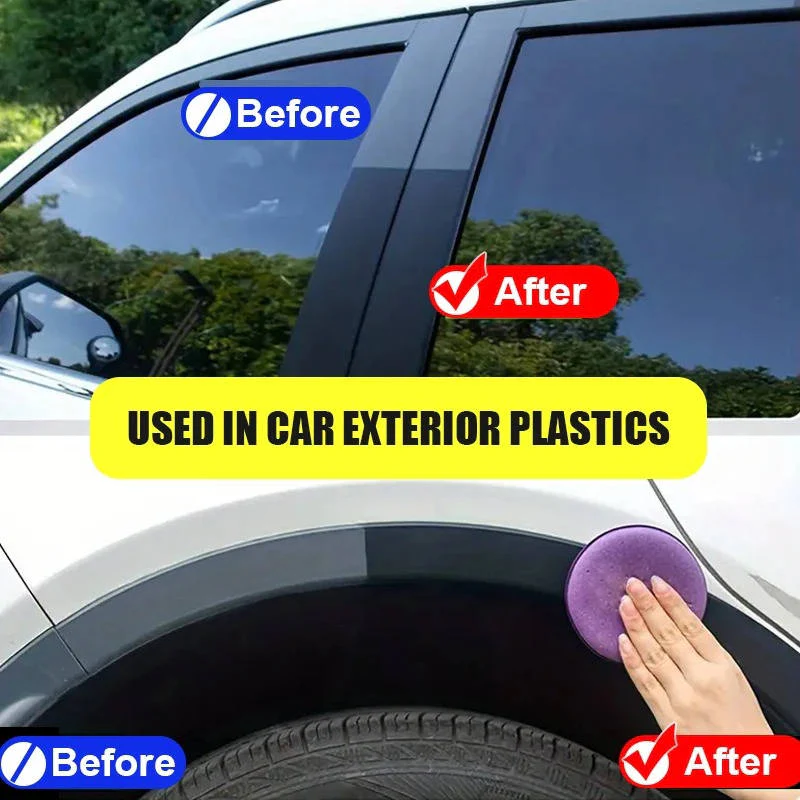 Car Plastic Restorer, Revive and Protect Faded Automotive Plastics