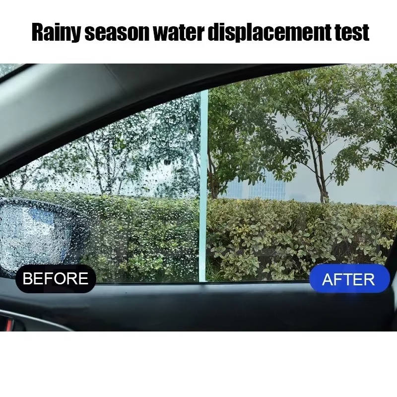 Windshield Water Repellent with Hydrophobic Glass Coating