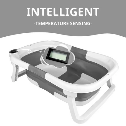 Foldable Newborn Bathing Tub with Temperature Indicator