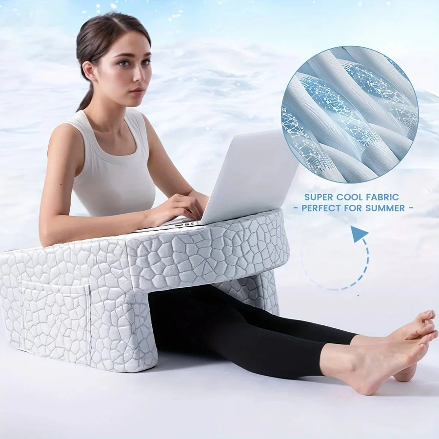 Reading Pillow for Bed, Memory Foam with Washable Cover