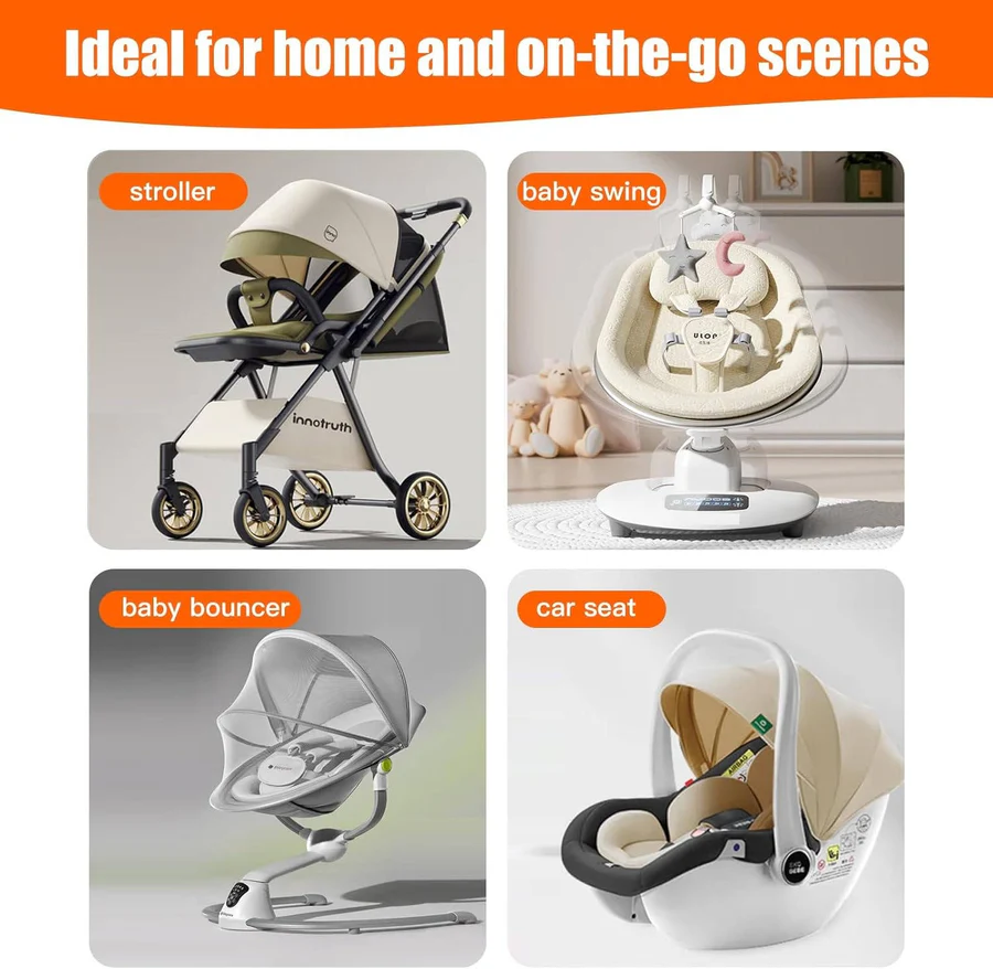 Baby Pillow with Memory Foam and Cotton Cover, Portable Infant Support Cushion