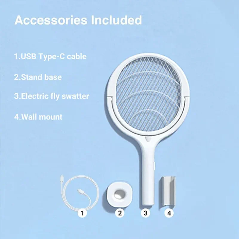 5 in 1 Bug Zapper Racket with Fast Charging
