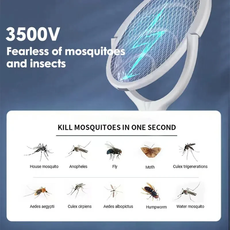 5 in 1 Bug Zapper Racket with Fast Charging