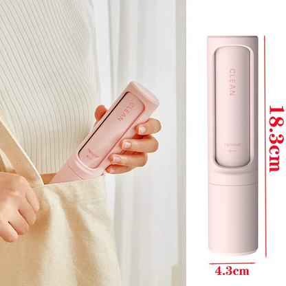 Reusable Pet Hair Remover Brush with Lint Roller Built In
