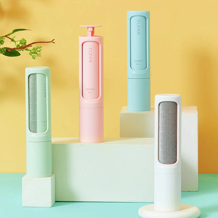 Reusable Pet Hair Remover Brush with Lint Roller Built In