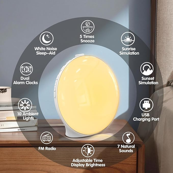 Gentle Rise Smart Wake Up Light with Nature Sounds
