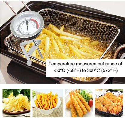 Stainless Steel Deep Fry Thermometer with Long Probe