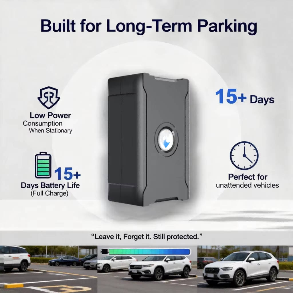 Hidden Wireless GPS Tracker, Global Real Time Car Locator with IoT SIM, Vibration Alarm & Geo Fence, Long Life Anti Theft Device