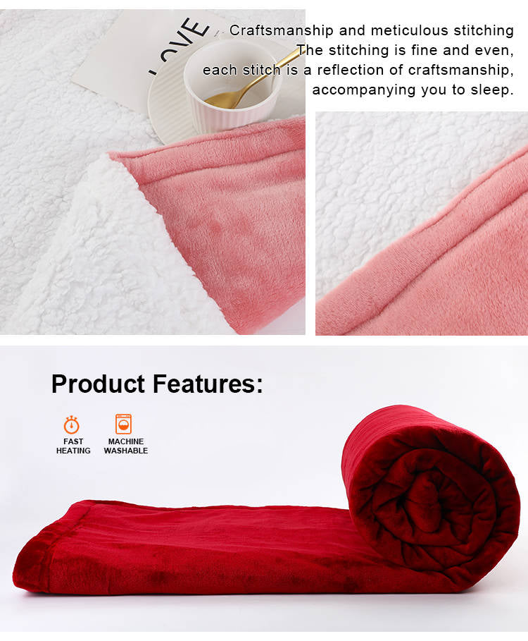 Heated Blanket Electric Throw, 5 Heat Levels, 10 Hour Auto Off, Soft Flannel, Machine Washable