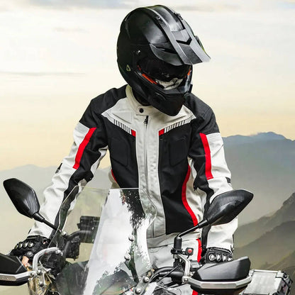 Motorcycle Jacket and Pants Protective Gear with Removable Armor and Thermal Liner