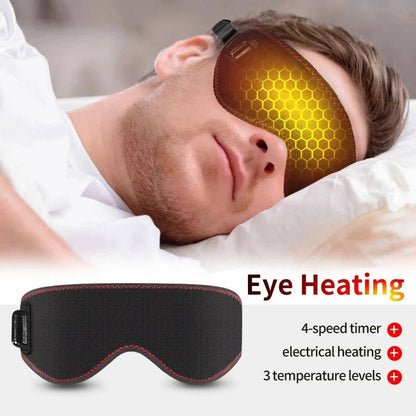 Heated Eye Mask for Dry Eyes & Dark Circles, 3 Heat Levels Hot Compress for Sleep and Massage