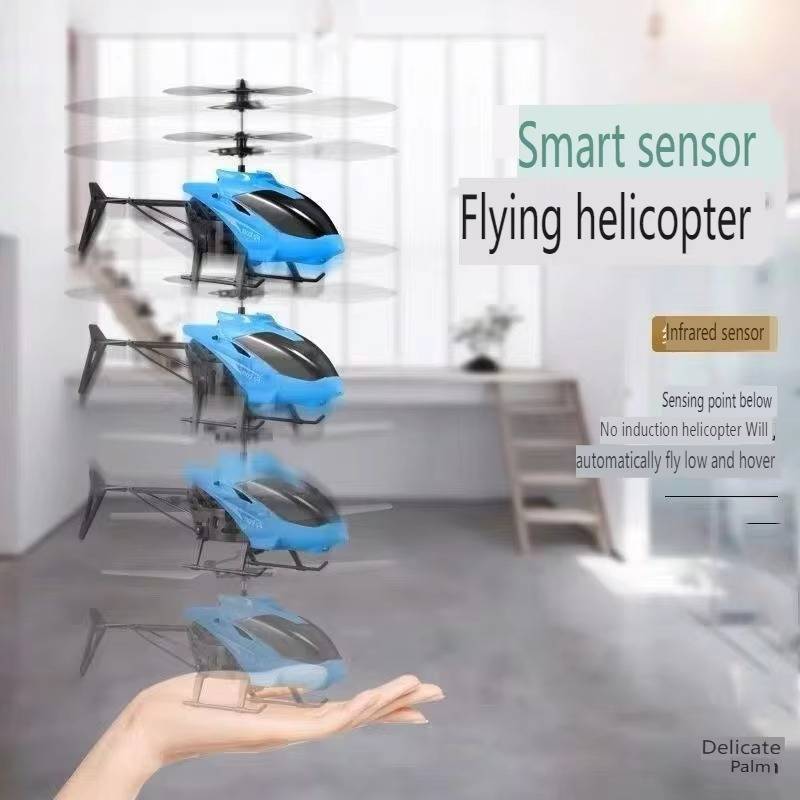 Beginner RC Helicopter with Hand Sensor Flight, Remote Control and Flexible Blades for Ages 6-12