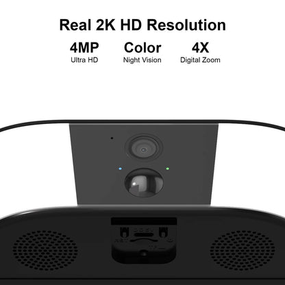 2K Wifi Wireless Floodlight Camera, Two Way Audio, Human Detection
