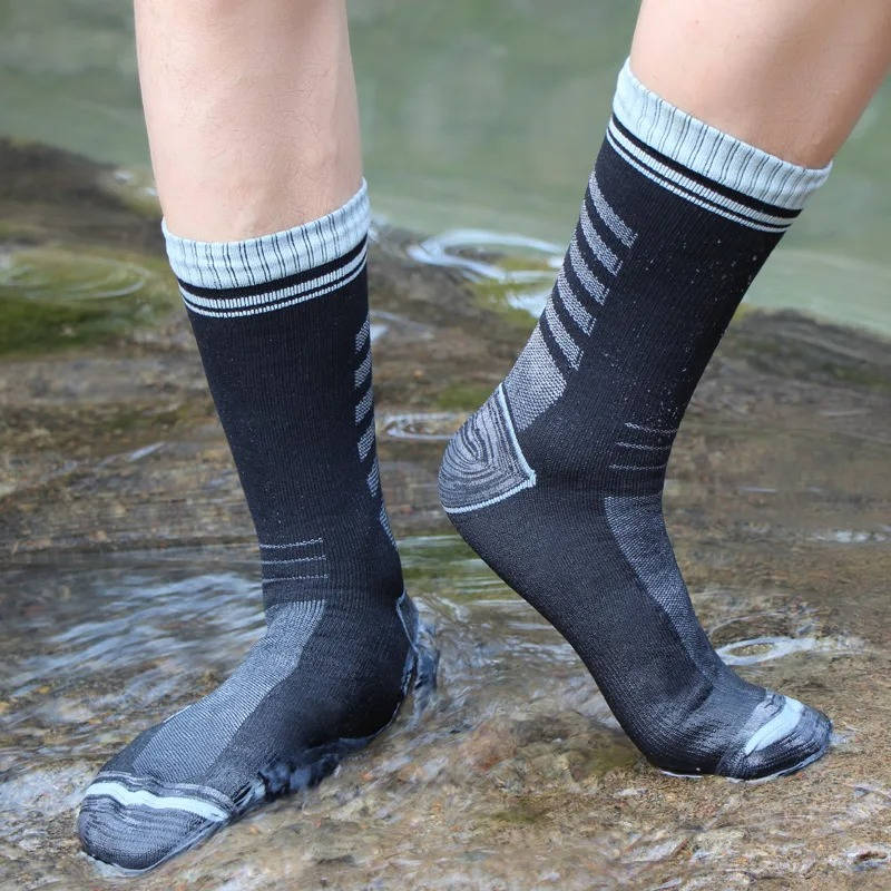 Waterproof Socks, Breathable Hiking Wading Outdoor Crew Socks, Warm Unisex
