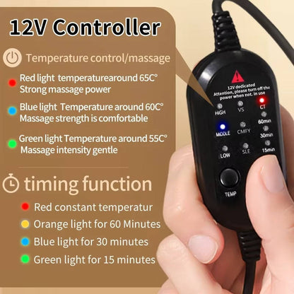 Electric Hip & Lower Back Heating Wrap with Graphene Elements – Adjustable Heat Settings, Vibration Modes, Auto Shutoff, 18.5 Inch Coverage