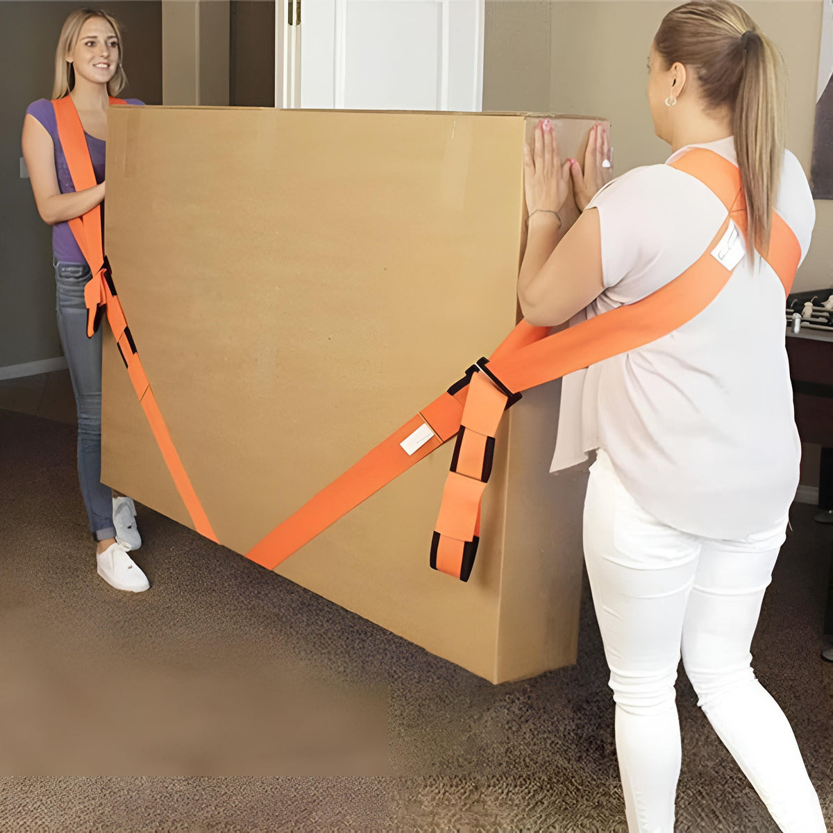 Adjustable Furniture Moving Straps with Padded Shoulders and 400 Pound Capacity