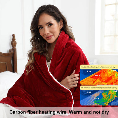 Heated Blanket Electric Throw, 5 Heat Levels, 10 Hour Auto Off, Soft Flannel, Machine Washable