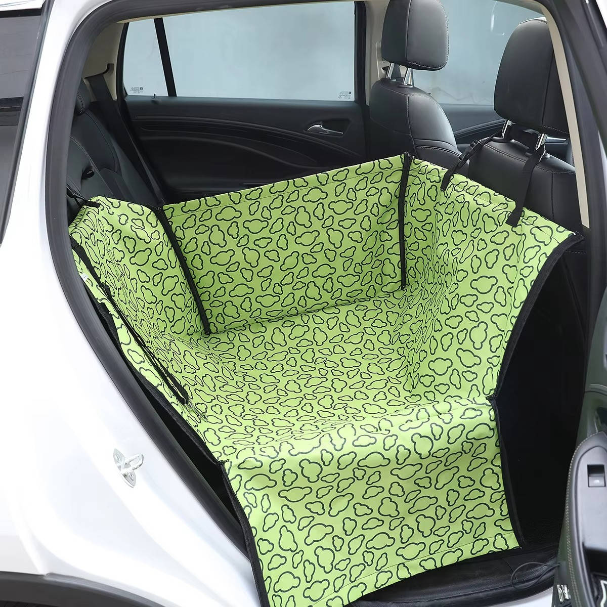 Eco Friendly Polyester Dog Car Seat Cover, Waterproof Rear Seat Hammock and Back Protector Mat for Small Dogs