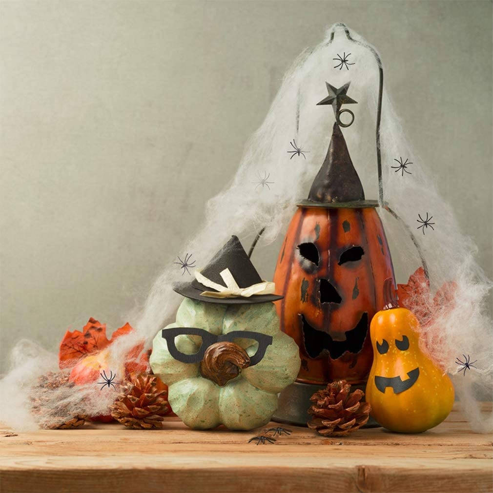 1400 SQFT Halloween Spider Webs, Super Stretchy Cobwebs with 150 Fake Spiders for Indoor and Outdoor Halloween Decor