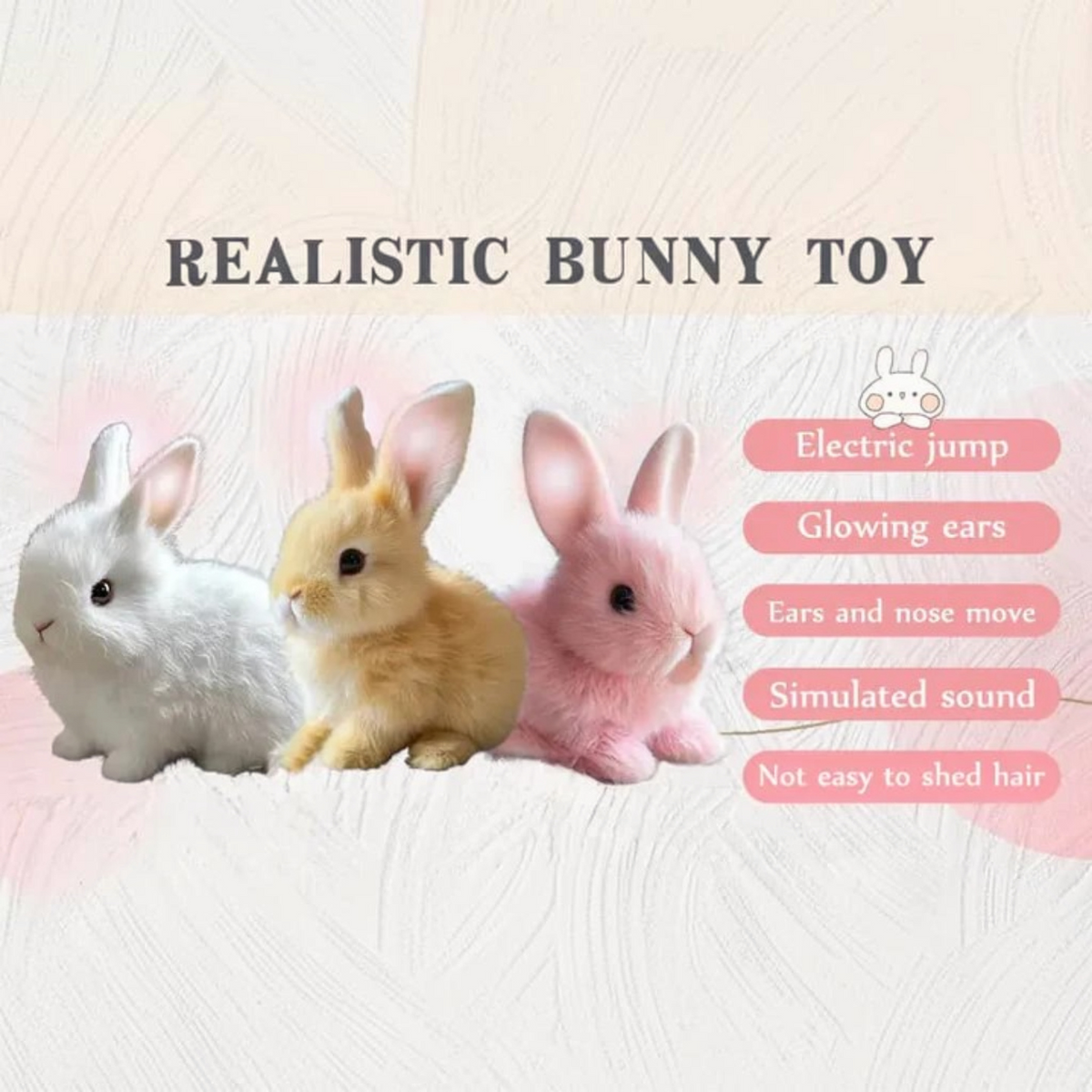 Soft Realistic Bunny Toy