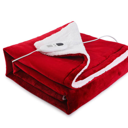 Heated Blanket Electric Throw, 5 Heat Levels, 10 Hour Auto Off, Soft Flannel, Machine Washable