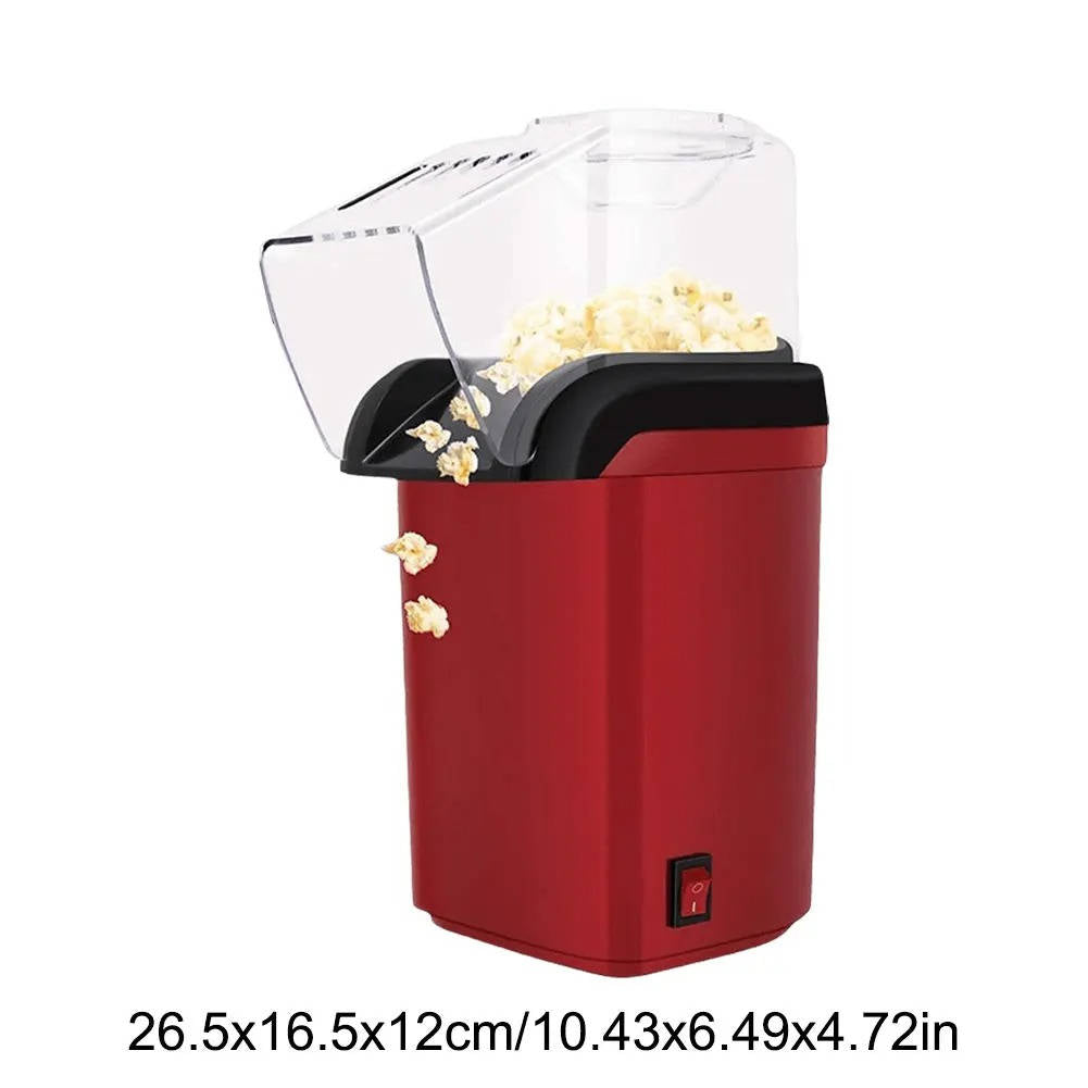 Electric Hot Air Popcorn Maker 1200W Fast Heating Corn Popper for Movie Night & Healthy No Oil Snack