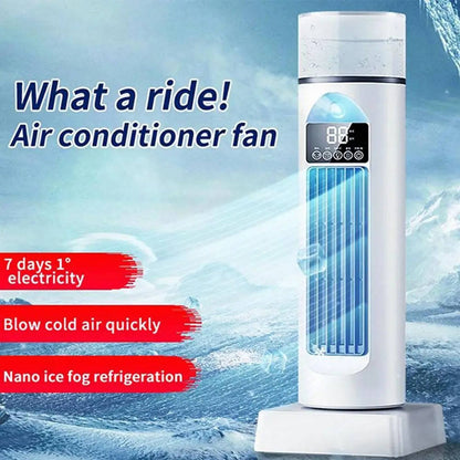 Portable AC Unit Air Conditioner for Home & Office, Bladeless Air Cooler Tower Fan with Water Tank & Smart Remote, 6 Speed