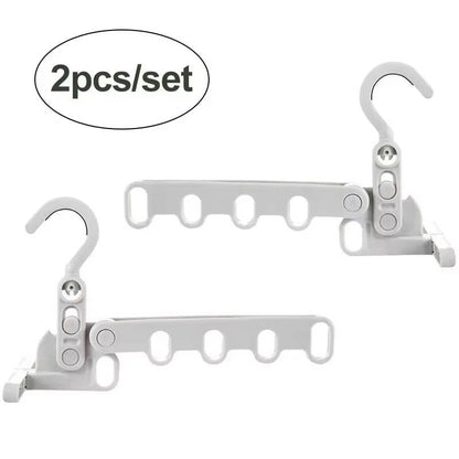 5 Hole Portable Clothes Hanger Wall Mount Space Saving