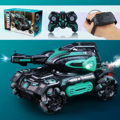 RC Stunt Tank Car with Water Spray and Watch Remote Control