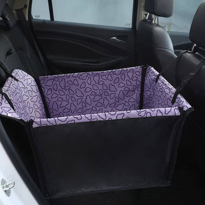 Eco Friendly Polyester Dog Car Seat Cover, Waterproof Rear Seat Hammock and Back Protector Mat for Small Dogs