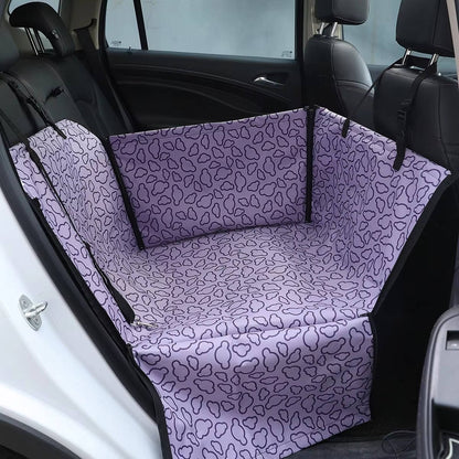 Eco Friendly Polyester Dog Car Seat Cover, Waterproof Rear Seat Hammock and Back Protector Mat for Small Dogs