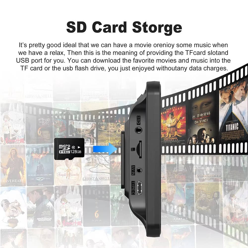 Wireless Carplay Screen Portable, 7 Inch, Touchscreen, Iphone Android Compatible