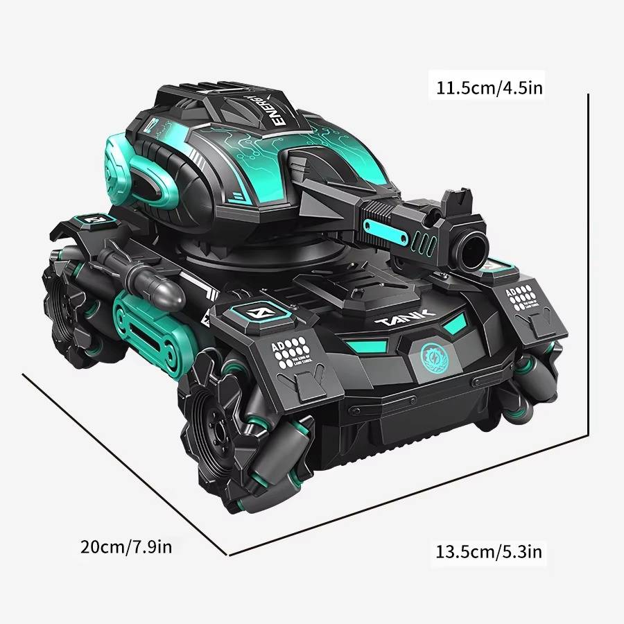 RC Stunt Tank Car with Water Spray and Watch Remote Control