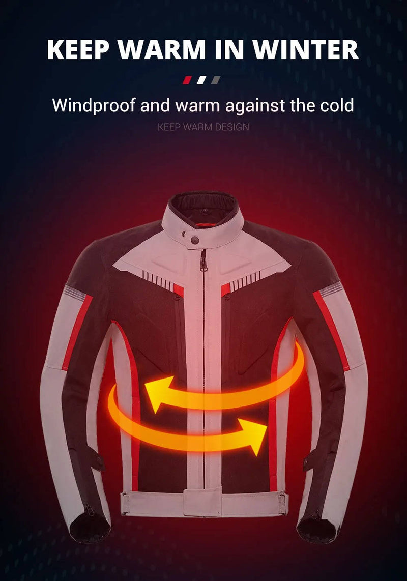 Motorcycle Jacket and Pants Protective Gear with Removable Armor and Thermal Liner