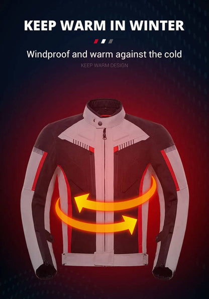 Motorcycle Jacket and Pants Protective Gear with Removable Armor and Thermal Liner