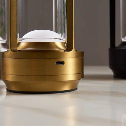 Crystal Lantern Table Lamp with 3 Level Touch Dimmer & Waterproof Design