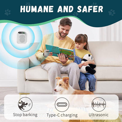 Ultrasonic Dog Bark Deterrent Device, Outdoor & Indoor Anti Bark Trainer for Yard & Apartment