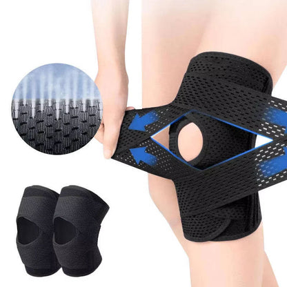 Professional Knee Brace with Side Stabilizers for Meniscus Tear & Acl Pain, Breathable Adjustable Knee Support for Injury Recovery