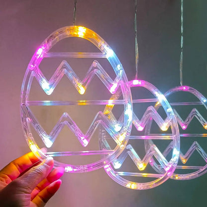 LED Light Up Easter Eggs String Lights, Colorful Decorative Easter Egg Lights for Home Party Decor