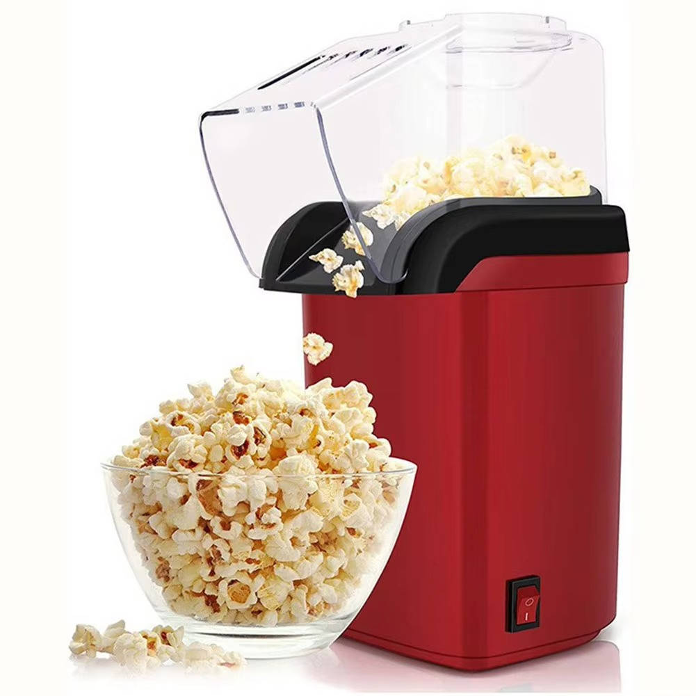 Electric Hot Air Popcorn Maker 1200W Fast Heating Corn Popper for Movie Night & Healthy No Oil Snack