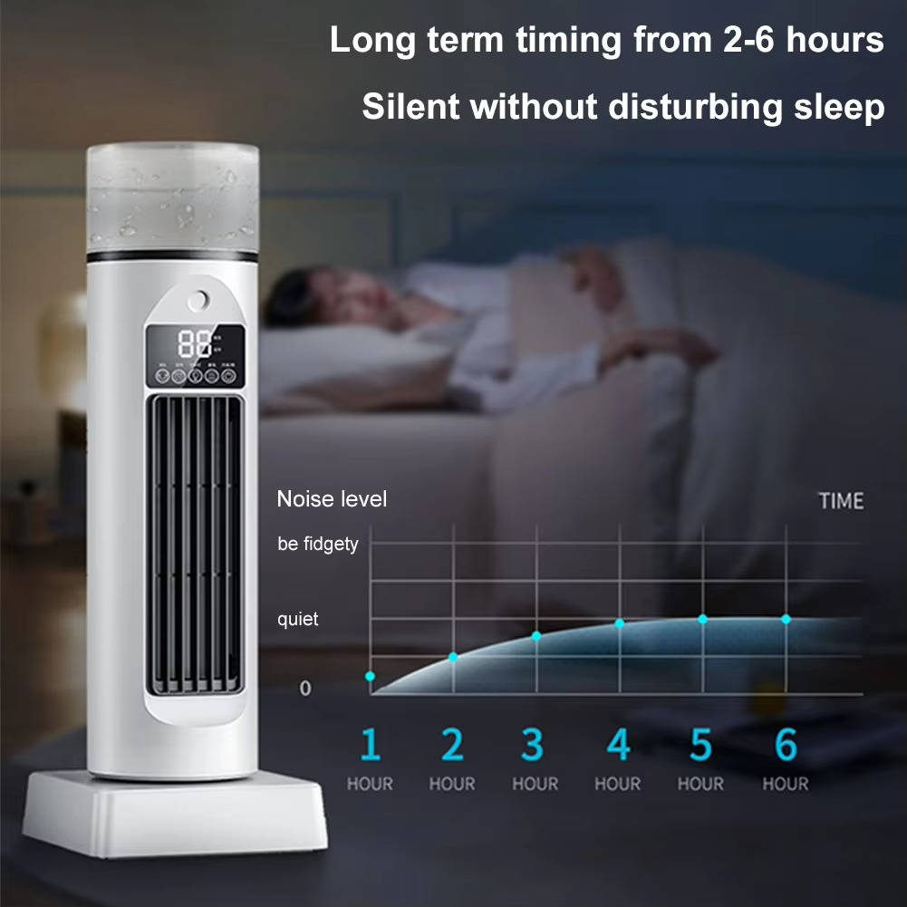 Portable AC Unit Air Conditioner for Home & Office, Bladeless Air Cooler Tower Fan with Water Tank & Smart Remote, 6 Speed