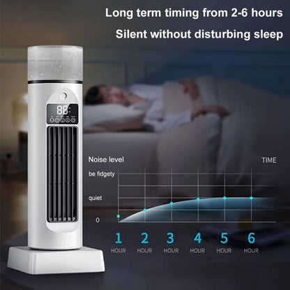 Portable AC Unit Air Conditioner for Home & Office, Bladeless Air Cooler Tower Fan with Water Tank & Smart Remote, 6 Speed